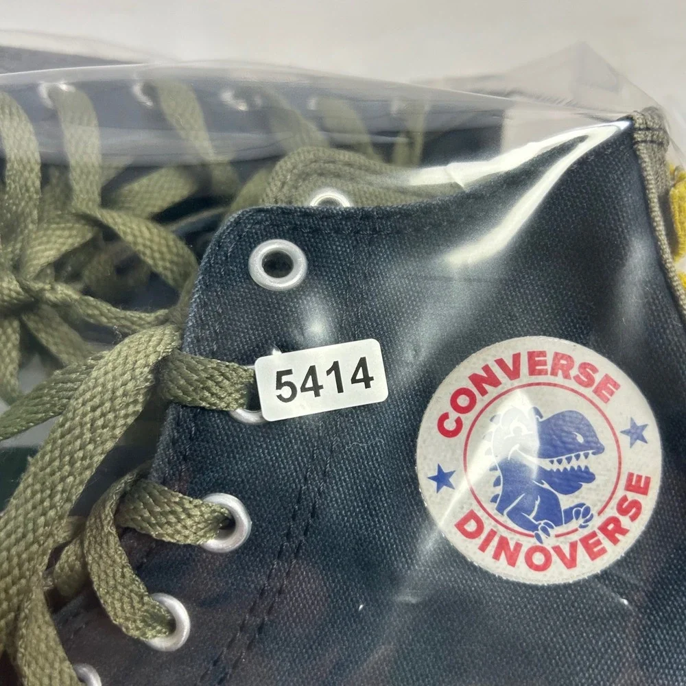 Dinosaur Prehistoric Converse Kids Size 3 Black‎ Chuck Taylor Dinoverse High Top